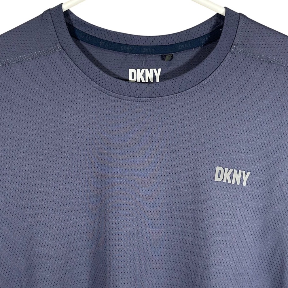 DKNY Sport Mens Trailcool Tee Night Shadow Purple Mesh‎ Workout Shirt M New